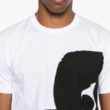 Comme Des Garçons White Silk Tee