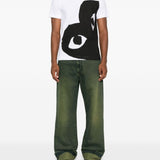 Comme Des Garçons White Silk Tee