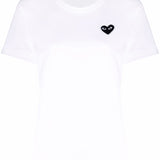 Comme Des Garçons White Heart Tee