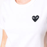 Comme Des Garçons White Heart Tee