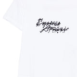 Emporio Armani White Embroidered Distinctive Shirt