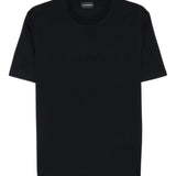 Emporio Armani Ultramarine Embroidered Monogram Tee