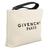 Givenchy Beige Canvas Embroidered Monogrammed Wallet