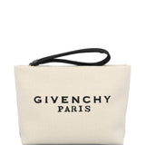 Givenchy Beige Canvas Embroidered Monogrammed Wallet