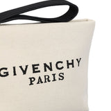 Givenchy Beige Canvas Embroidered Monogrammed Wallet