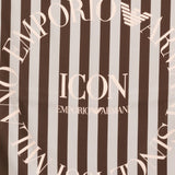 Emporio Armani Brown Striped Foulard