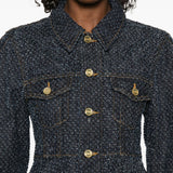 Ganni Blue Hyperfunctional Continental Denim Jacket