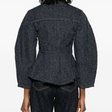 Ganni Blue Hyperfunctional Continental Denim Jacket