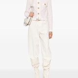 Balmain Pink Extravagant Luxurious Textured Cardigan