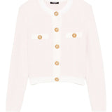 Balmain Pink Extravagant Luxurious Textured Cardigan