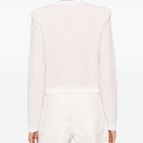 Balmain Pink Extravagant Luxurious Textured Cardigan