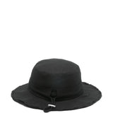 Jacquemus Black Frayed Brim Hat