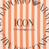 Emporio Armani Pink Striped Foulard