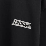 Balenciaga Black Raw Hem T Shirt