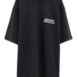 Balenciaga Black Raw Hem T Shirt