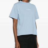 Balenciaga Cerulean Blue Embroidered Logo Tee