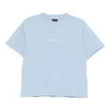 Balenciaga Cerulean Blue Embroidered Logo Tee