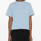 Balenciaga Cerulean Blue Embroidered Logo Tee