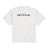Balenciaga White Round Neck Tee