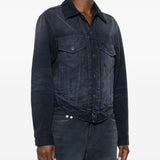 Balenciaga Dark Blue Flap Pocket Coat