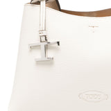 Tod's Pure White Leather Micro Tote