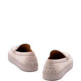 Tod's Dove Grey Penny Strap Loafers