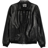 Emporio Armani Black Leather Blouson Jacket