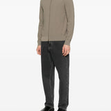 Emporio Armani Anthracite Chevron Cardigan Sweater