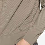 Emporio Armani Anthracite Chevron Cardigan Sweater