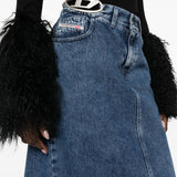 Diesel Blue Denim Midi Skirt