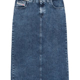 Diesel Blue Denim Midi Skirt