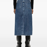Diesel Blue Denim Midi Skirt
