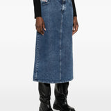 Diesel Blue Denim Midi Skirt