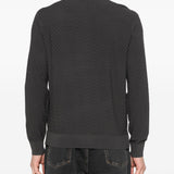 Emporio Armani Midnight Black Chevron Cardigan