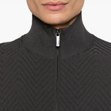 Emporio Armani Midnight Black Chevron Cardigan