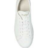 Tod's White Intricately Luxurious Leather Sneakers