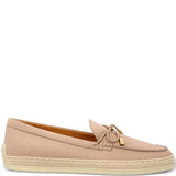 Tod's Powder Suede Flat Loafers