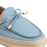 Tod's Light Blue Braided Tie Loafers