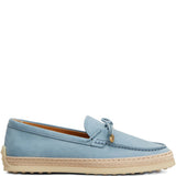 Tod's Light Blue Braided Tie Loafers