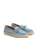 Tod's Light Blue Braided Tie Loafers