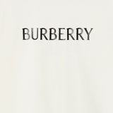 Burberry White Embroidered Logo Tee