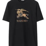 Burberry Black Embroidered Equestrian Knight Shirt