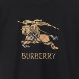 Burberry Black Embroidered Equestrian Knight Shirt