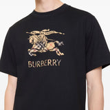 Burberry Black Embroidered Equestrian Knight Shirt