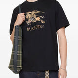 Burberry Black Embroidered Equestrian Knight Shirt