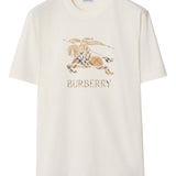 Burberry White Equestrian Knight Print Shirt