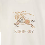 Burberry White Equestrian Knight Print Shirt