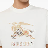 Burberry White Equestrian Knight Print Shirt