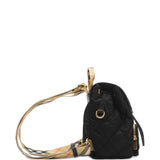 Burberry Black Horseshoe Monogrammed Nylon Backpack