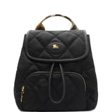 Burberry Black Horseshoe Monogrammed Nylon Backpack